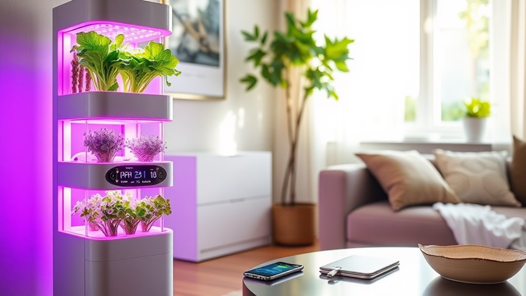 app integrated hydroponic systems