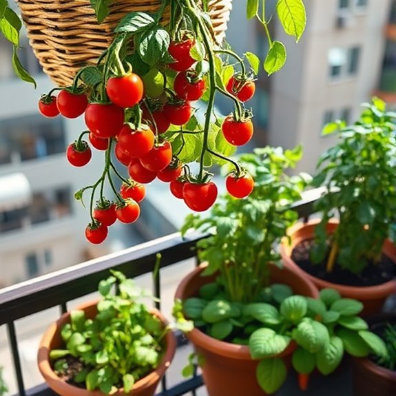 hanging basket cherry tomatoes