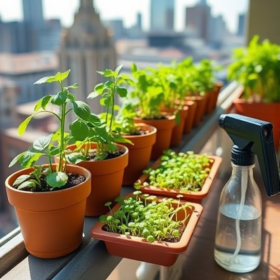 herbs and microgreens for containers