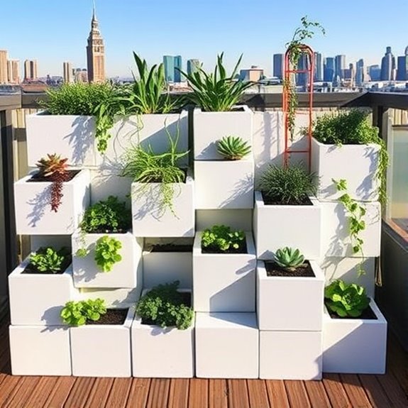 modular gardening planter blocks