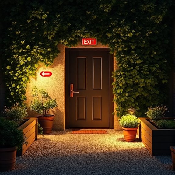 rooftop garden exit regulations