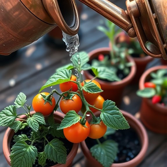 seasonal container plant watering