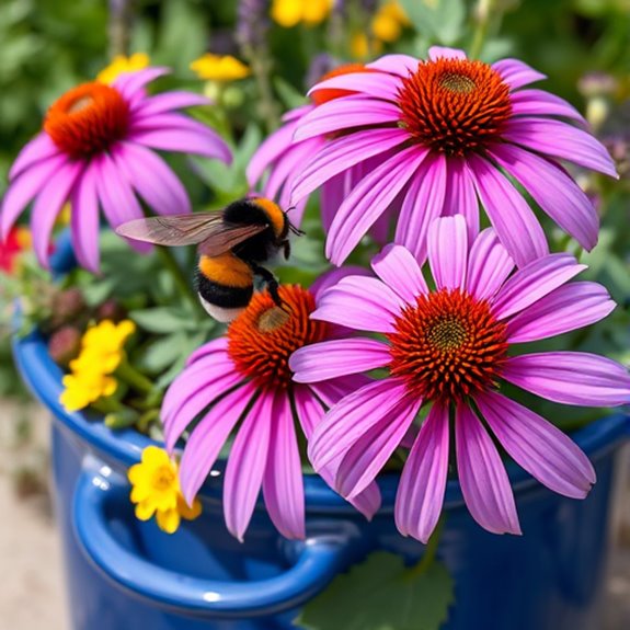 support pollinators with containers