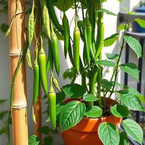 vertical cultivation of beans