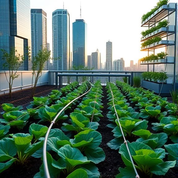 water efficient rooftop gardening technology